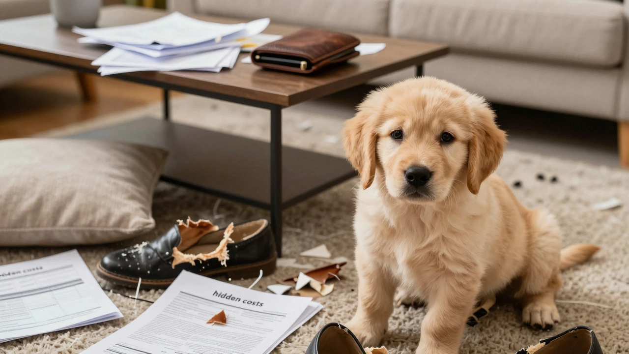 Shredded furniture and vet bills with innocent puppy