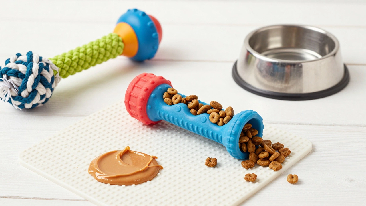 Frozen Kong toy and puppy enrichment items