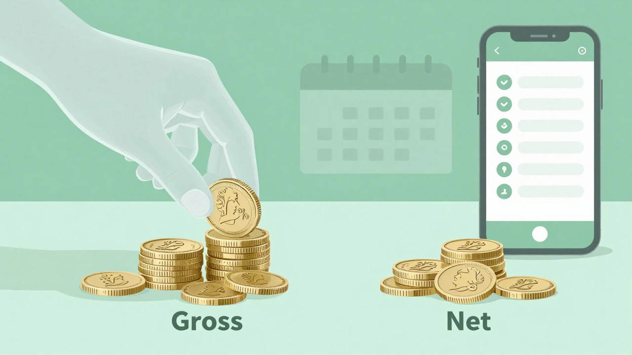 Visual metaphor for gig economy commission fees cutting earnings